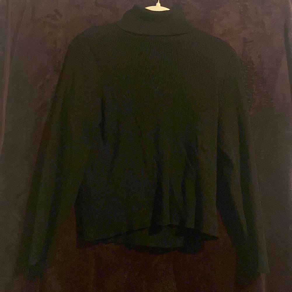 Black turtleneck sweater